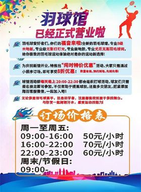 羽毛球单页