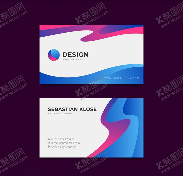 编号：85877610281306451955【酷图网】源文件下载-多彩商务名片