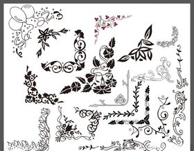 精美花纹花边边框角花