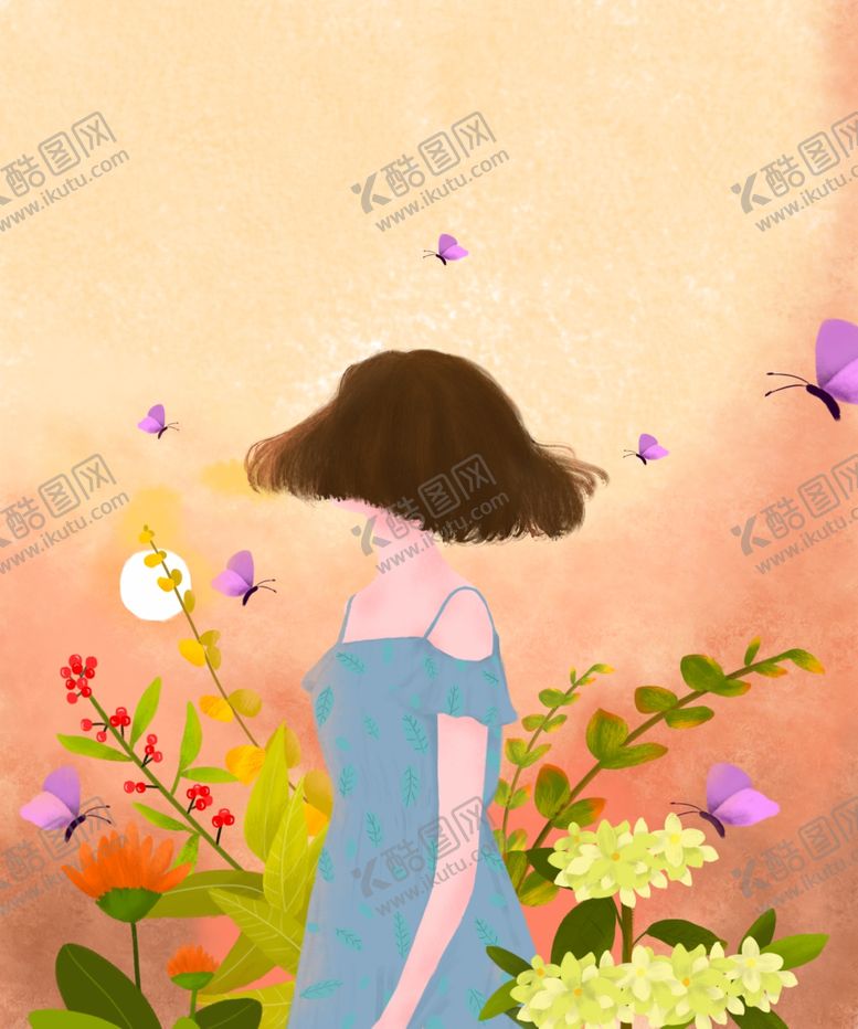 编号：59696710122100196759【酷图网】源文件下载-夕阳下的美丽小姐姐