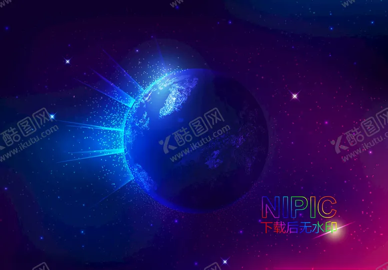 编号：50791304161549525911【酷图网】源文件下载-蓝色科技星球