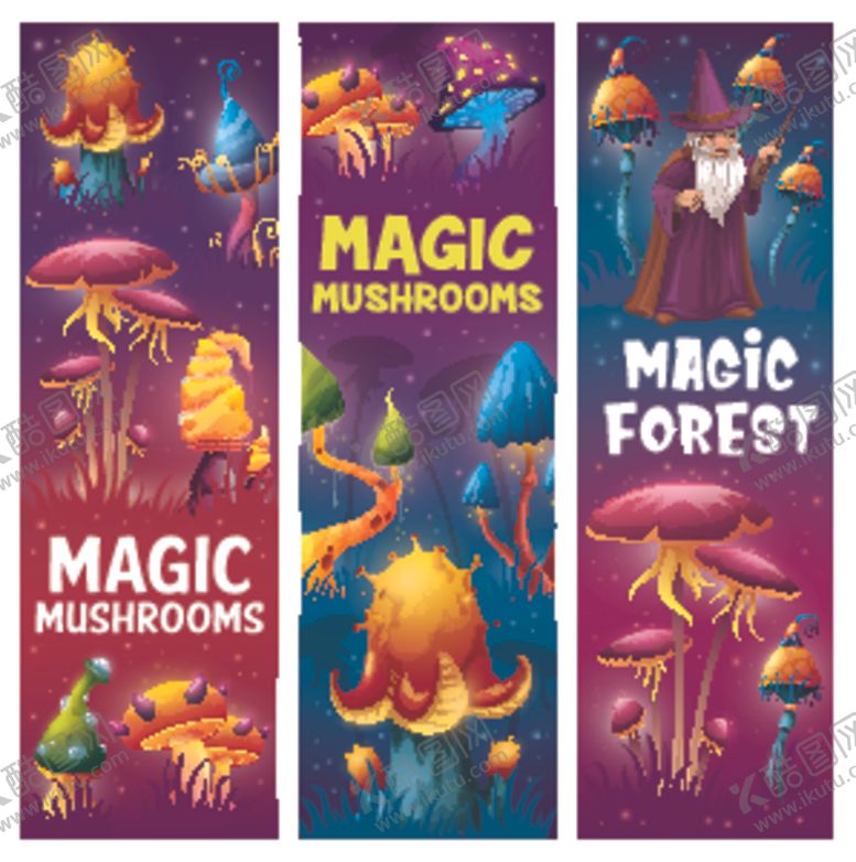编号：66168010042231247109【酷图网】源文件下载-魔法蘑菇森林横幅设计
