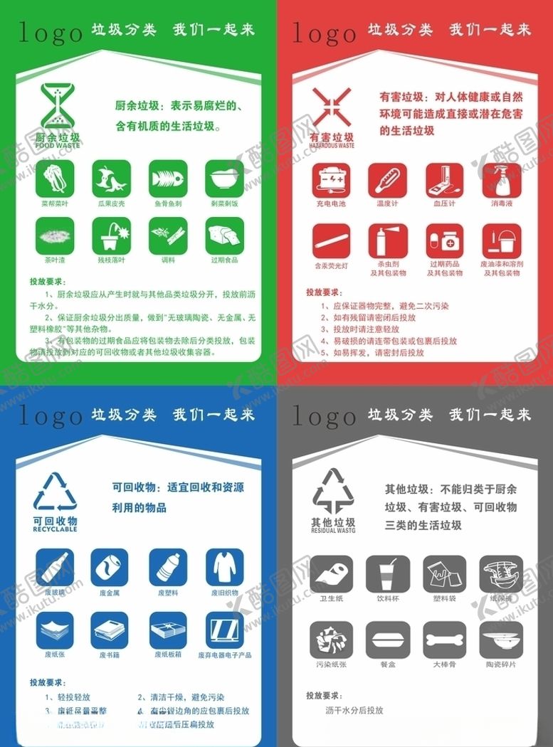 编号：46843510300029212549【酷图网】源文件下载-垃圾分类矢量