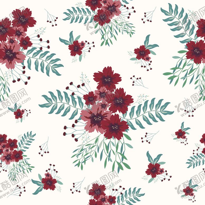 编号：81926909140434546142【酷图网】源文件下载-水彩清新无缝花纹