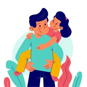 父亲节爸爸海报插图
