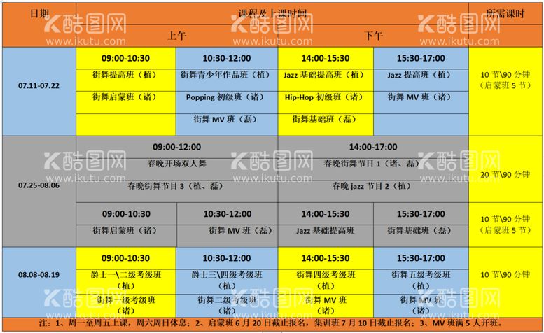 编号：12251112200941142764【酷图网】源文件下载-排课表（备份）