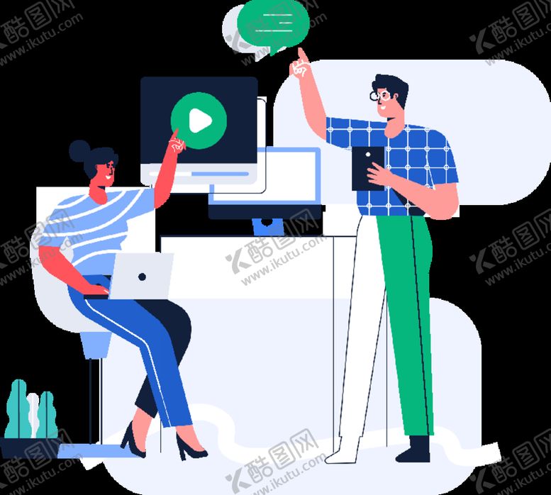 编号：97147504060919561280【酷图网】源文件下载-商务人物插画