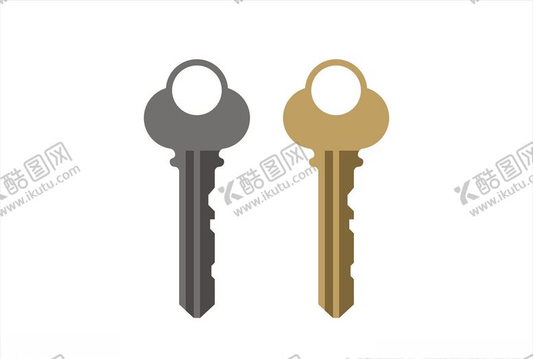 编号：69057710082229575574【酷图网】源文件下载-钥匙效果图矢量图