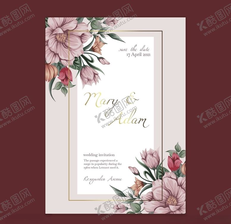 编号：88738107020638098250【酷图网】源文件下载-婚礼结婚请柬邀请函