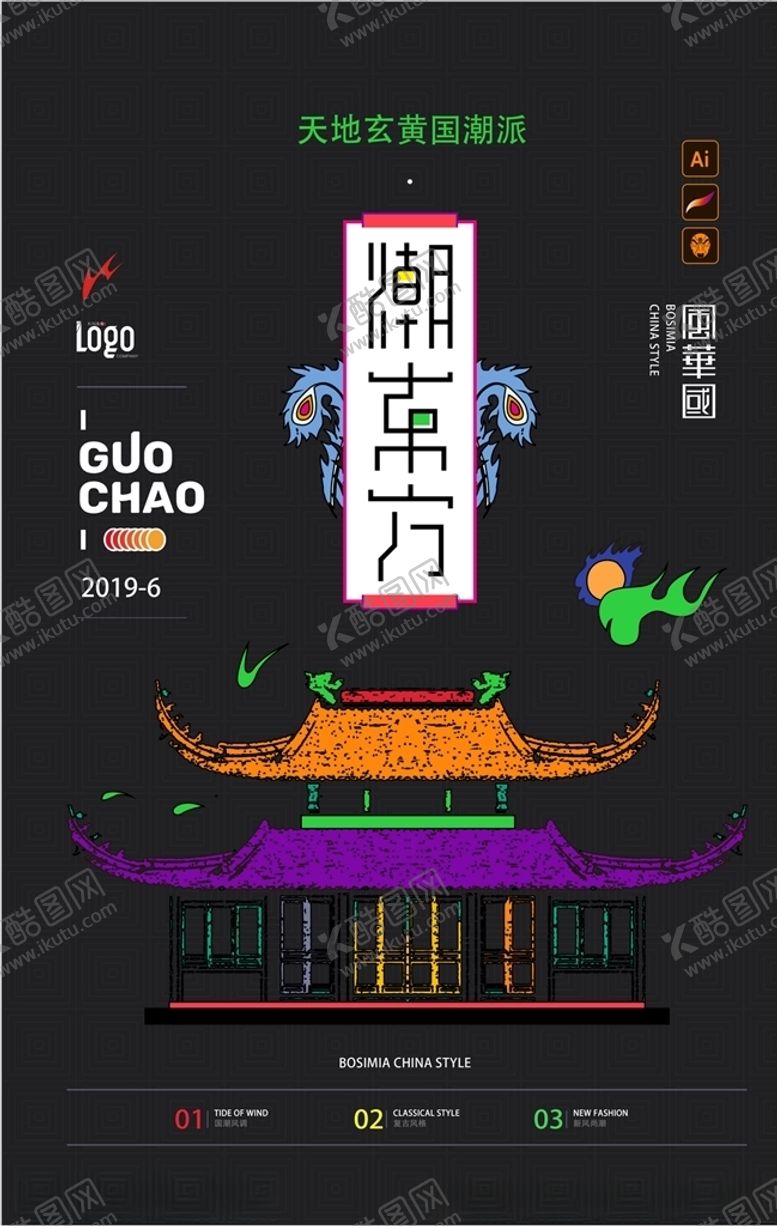 编号：17338004292141464297【酷图网】源文件下载-国潮海报