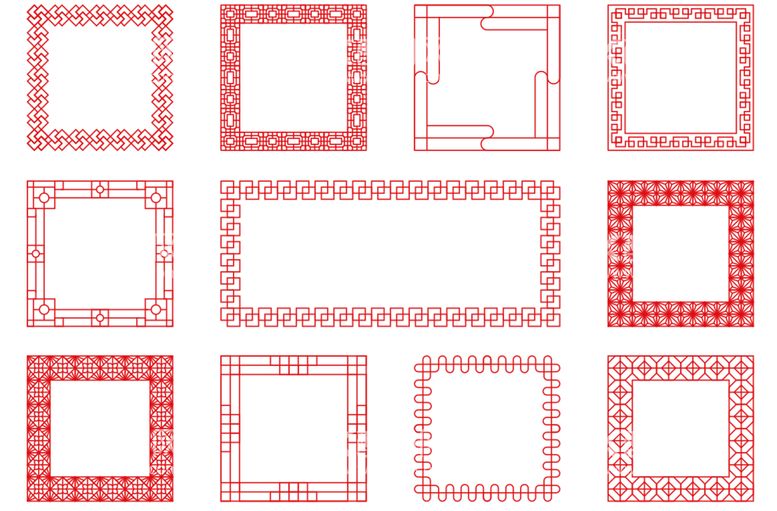 编号：96441310161810358372【酷图网】源文件下载-中式边框