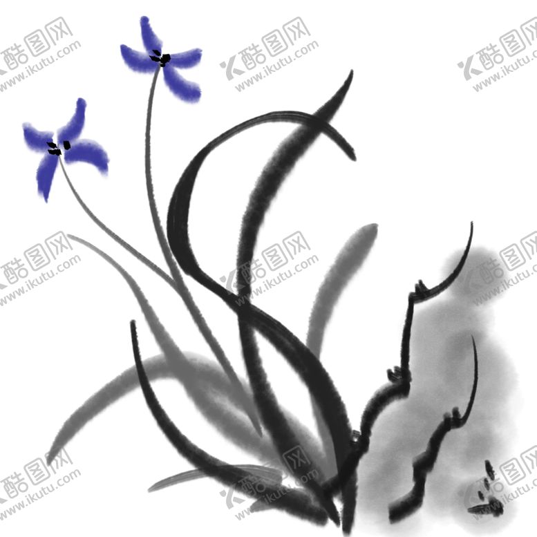 编号：88299602121655134032【酷图网】源文件下载-水墨兰花PNG