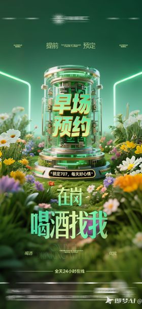 酒吧日常玩乐早场预定邀约饮酒海报