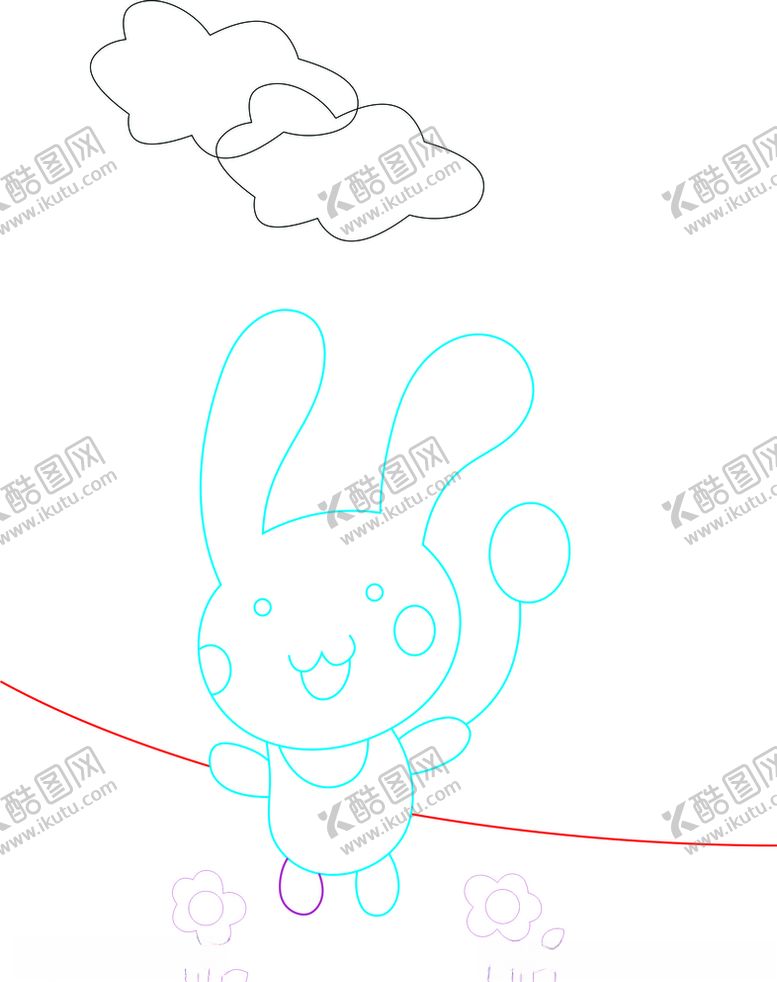 编号：17311010190122261802【酷图网】源文件下载-小白兔路径图