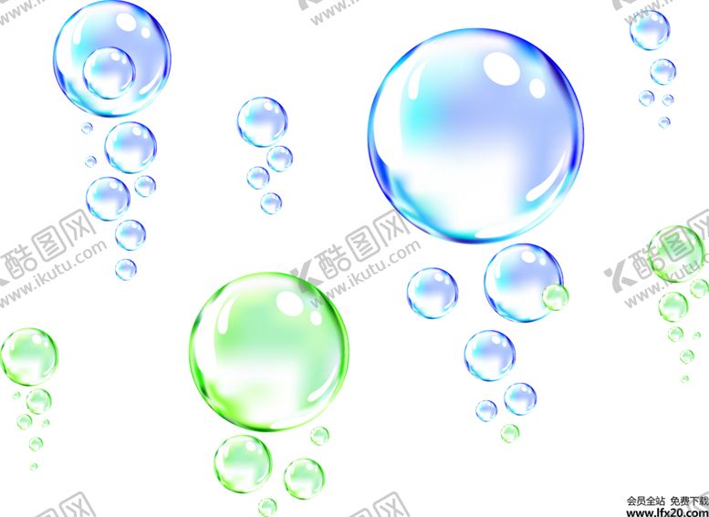 编号：20638309182251173066【酷图网】源文件下载-彩色透明肥皂泡气泡水泡泡泡元素
