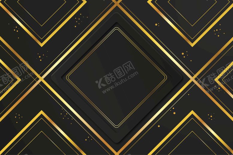 编号：19884510170548371707【酷图网】源文件下载-金色花纹黑色背景