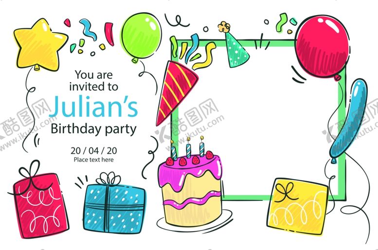 编号：30164910090619377351【酷图网】源文件下载-生日邀请函