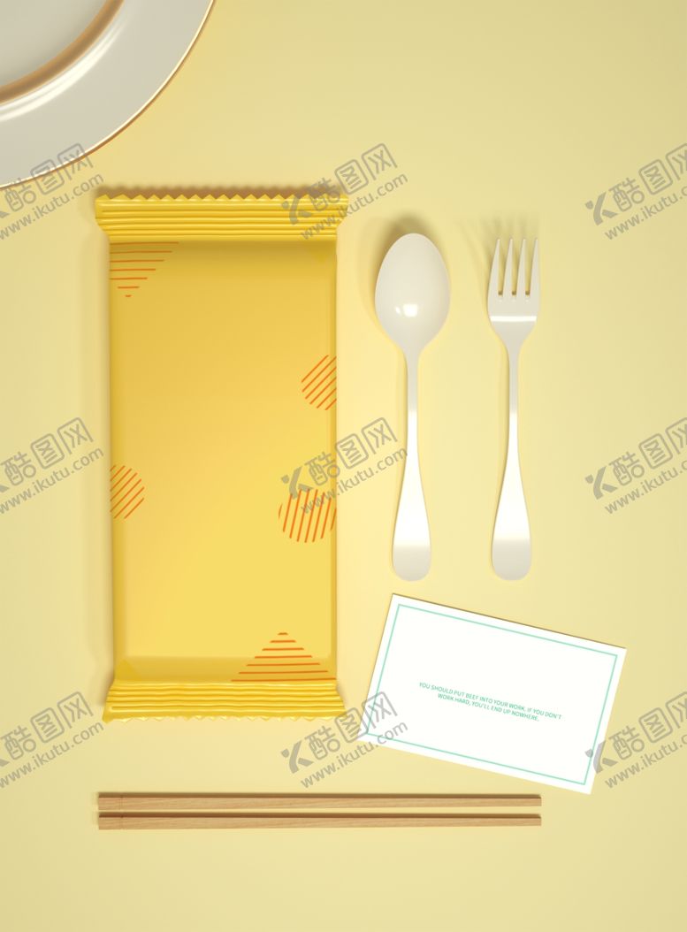 编号：99942109240742077594【酷图网】源文件下载-一次性餐具样机