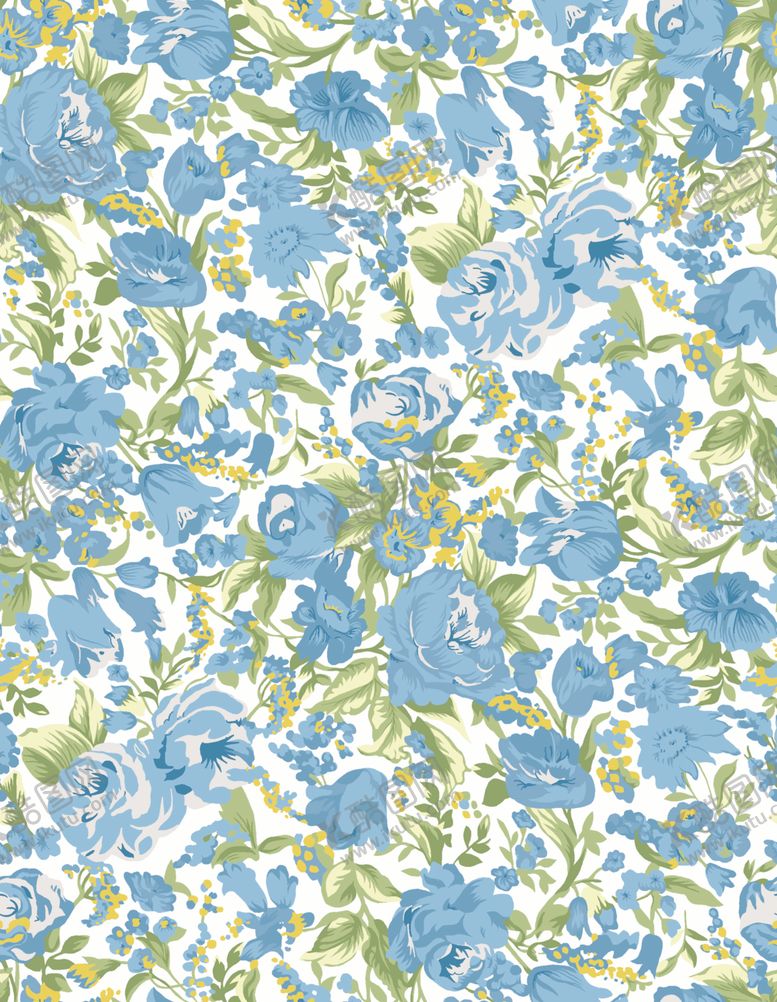 编号：16098509261021159696【酷图网】源文件下载-蓝色清新分色碎花