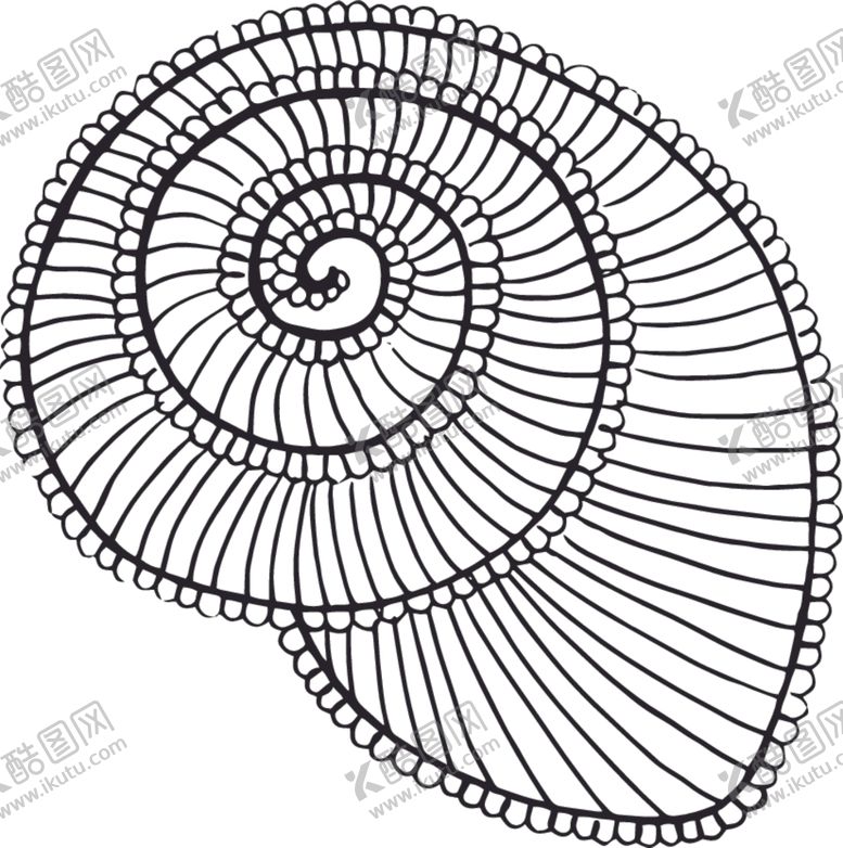 编号：54348009121853139437【酷图网】源文件下载-海螺素描