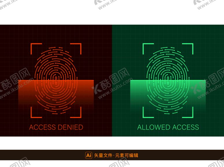 编号：56298309231559094735【酷图网】源文件下载-炫酷指纹识别图标
