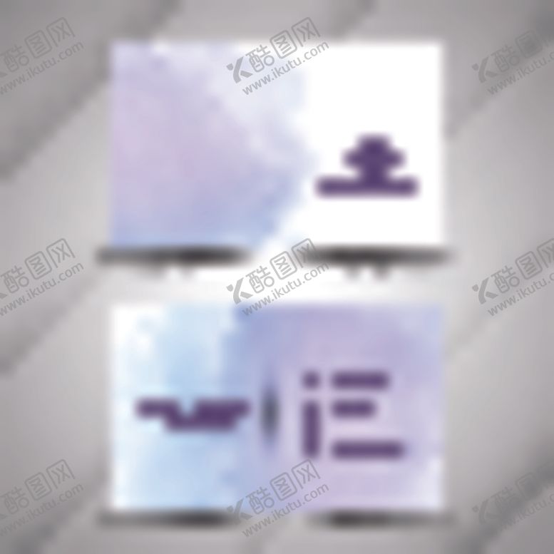 编号：95066104220309119067【酷图网】源文件下载-紫罗兰水彩名片