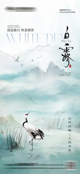 白露中式海报