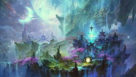 大气仙侠魔幻场景插画