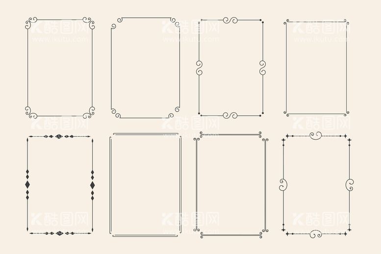 编号：38466810151219378885【酷图网】源文件下载-边框装饰品集合矢量