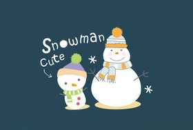 可爱卡通雪人
