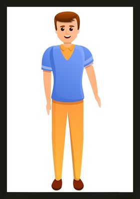 手绘男人男孩动画卡通卡通动画