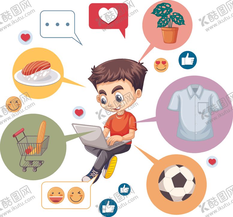 编号：24649210032039539137【酷图网】源文件下载-卡通学生