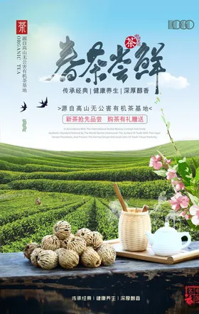 清明绿色春天海报