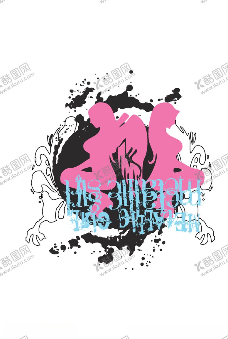 编号：82342606280437595545【酷图网】源文件下载-女装人物印花