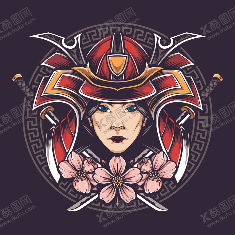 编号：17540610200902541922【酷图网】源文件下载-日本女武士