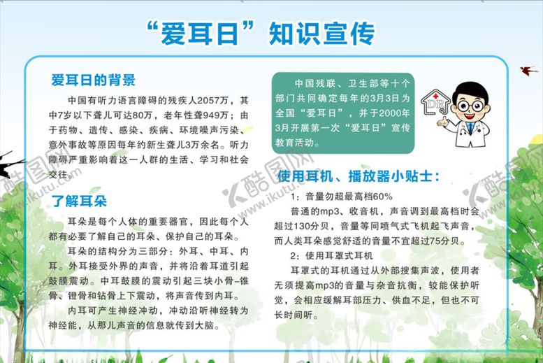 编号：86304109161342541029【酷图网】源文件下载-爱耳日知识宣传