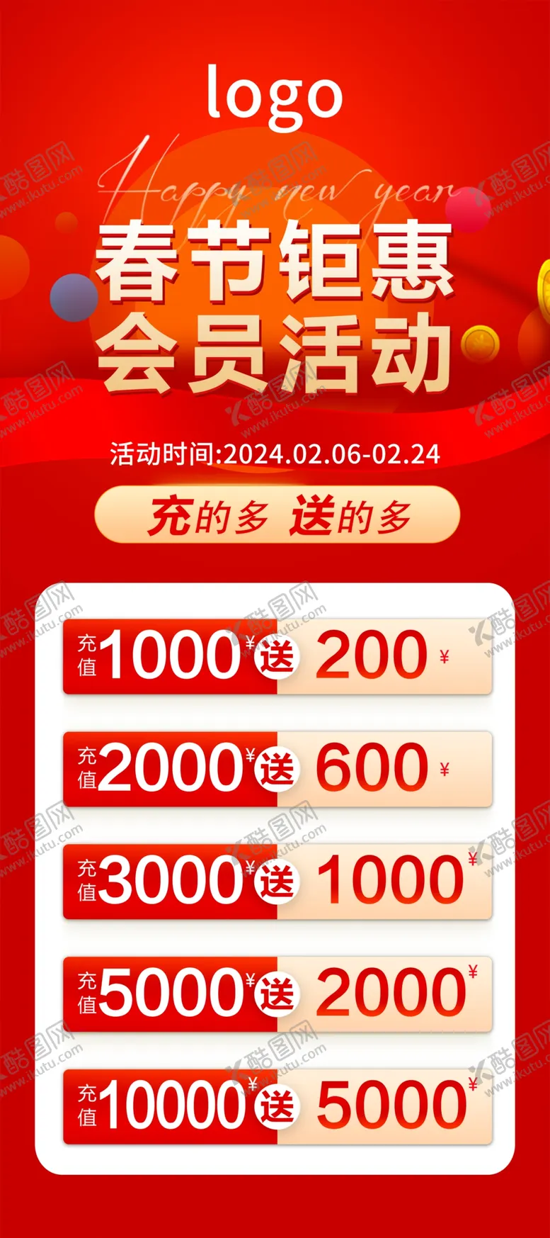 编号：43178302181217259262【酷图网】源文件下载-充值展架