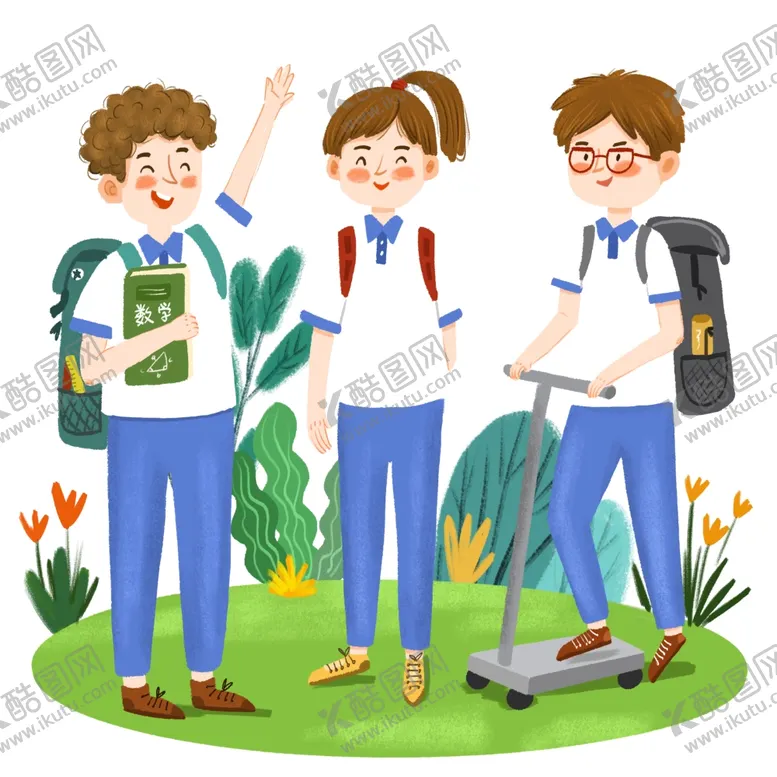 编号：92441002192139409551【酷图网】源文件下载-卡通学生
