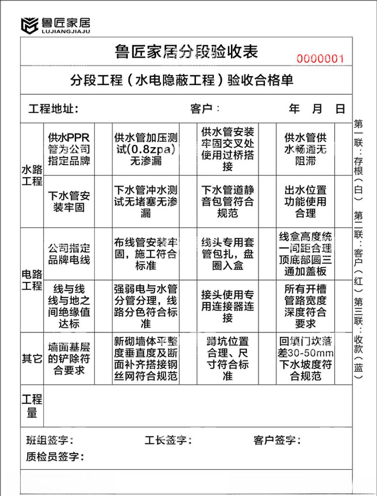 编号：65898103111413003998【酷图网】源文件下载-装修验收表