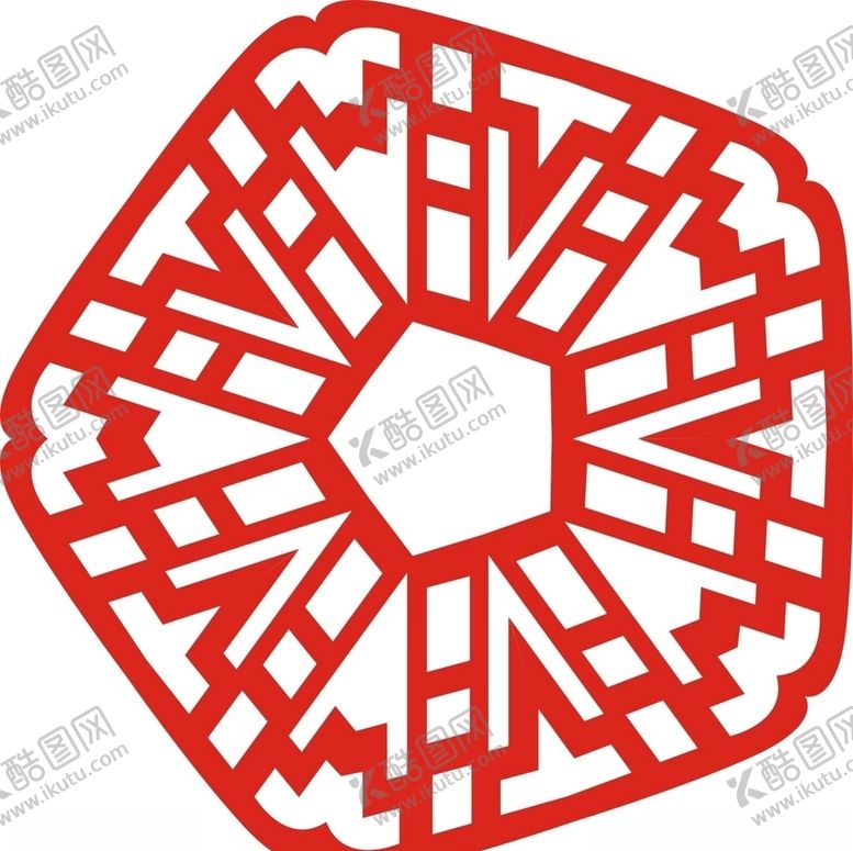 编号：24637805171822376495【酷图网】源文件下载-六角剪花窗花纸图案背景元素