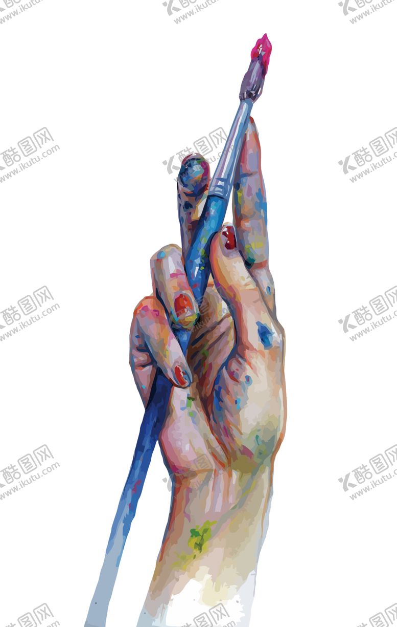 编号：84368706260058346811【酷图网】源文件下载-画笔的手
