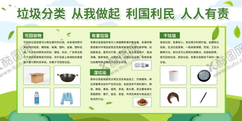 编号：84129307072239339885【酷图网】源文件下载-垃圾分类宣传海报