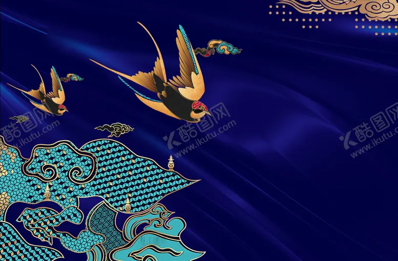 编号：62405606181437192687【酷图网】源文件下载-地产绿色背景燕子
