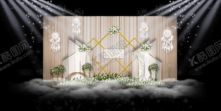 编号：25339610121202307548【酷图网】源文件下载-香槟色婚礼背景设计背景