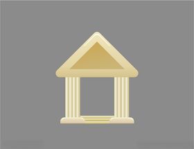 矢量手绘中国古代凉亭