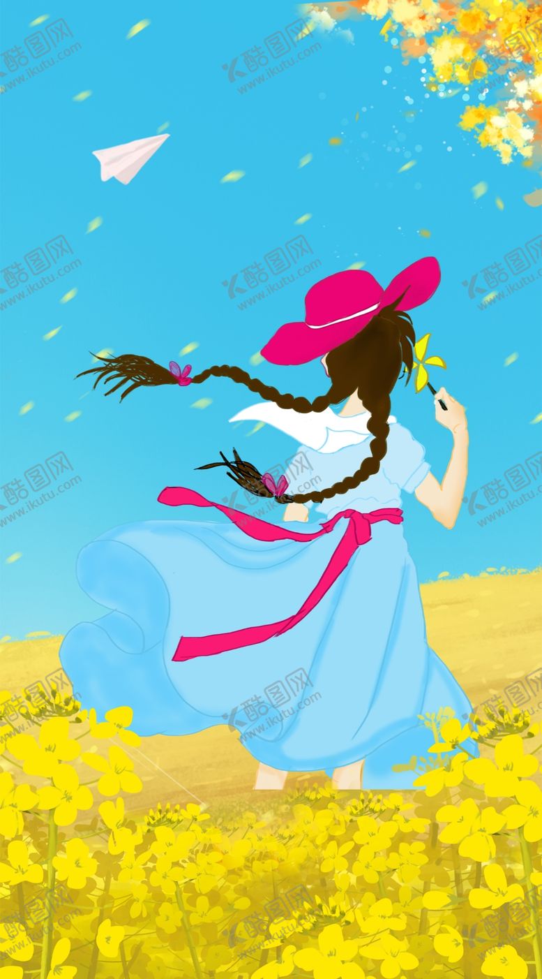 编号：95655410170123351867【酷图网】源文件下载-女生插画