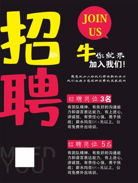 招聘海报单页DM企业募令