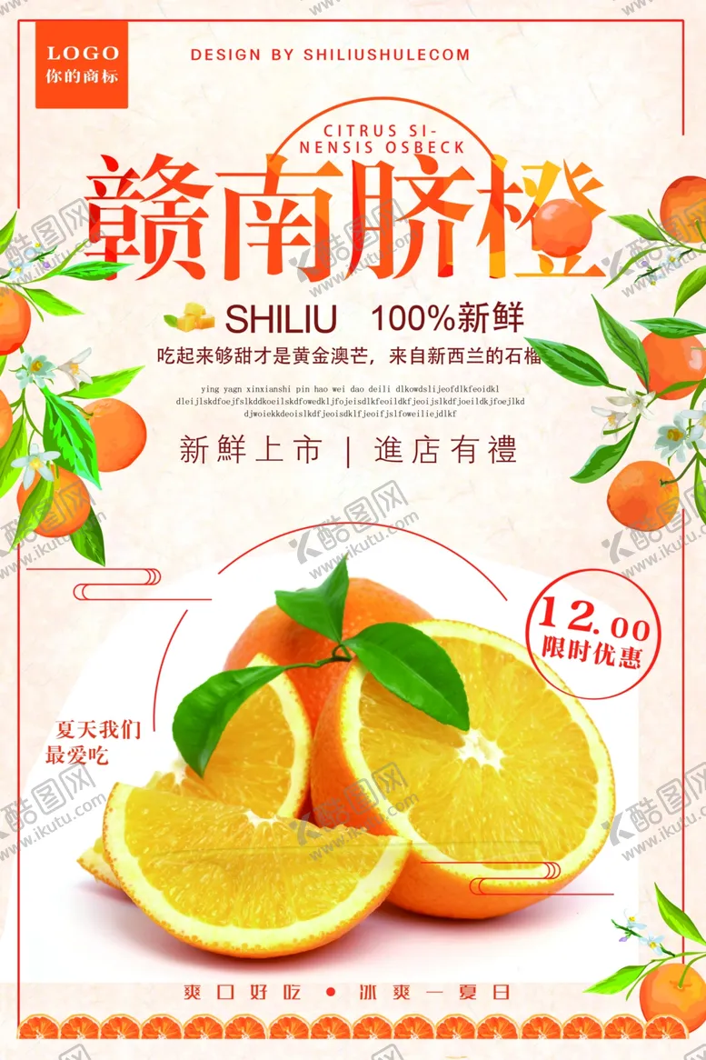 编号：25971311052011122408【酷图网】源文件下载-赣南脐橙水果美食海报