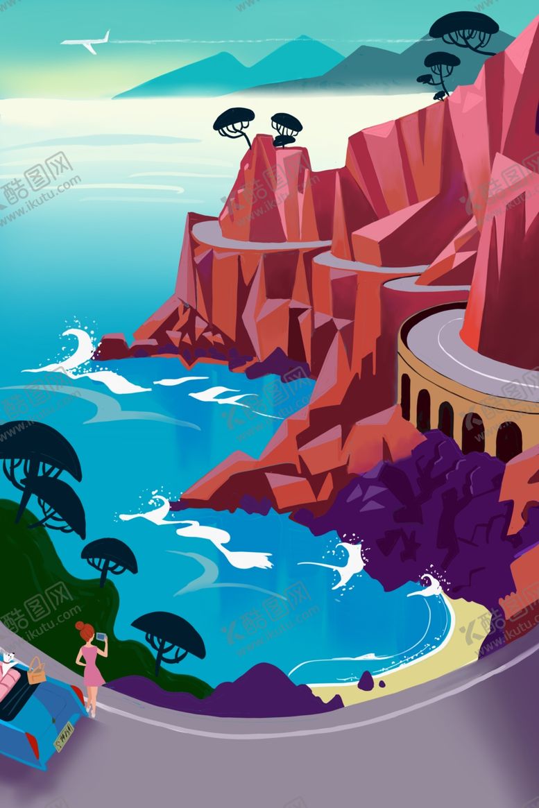 编号：98517610220119113477【酷图网】源文件下载-游山卡通插画