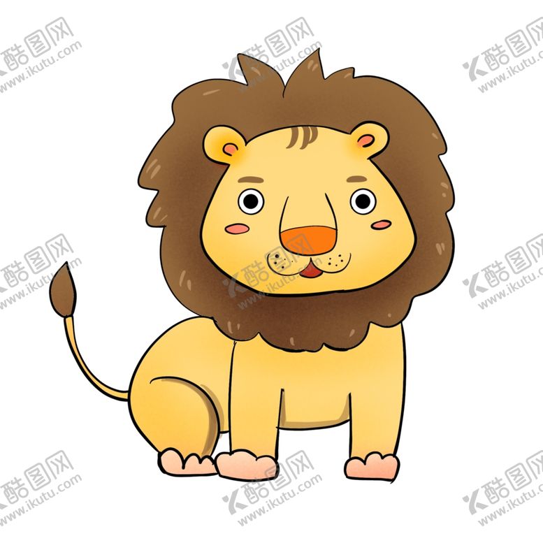 编号：60538309151449116573【酷图网】源文件下载-手绘动物狮子